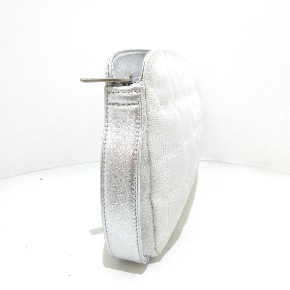 Chanel Bag Jacquard Nylon Silver